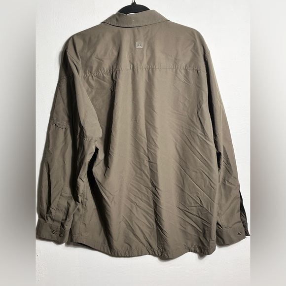 5.11 Tactical Men's Olive Green Button Down Shirt Large - Picture 2 of 12